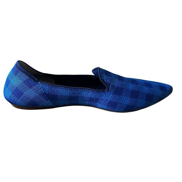 Rothy’s Limited Edition Lazuli Gingham Pointed Loafer Flat Slip-On - Picture 4 of 9
